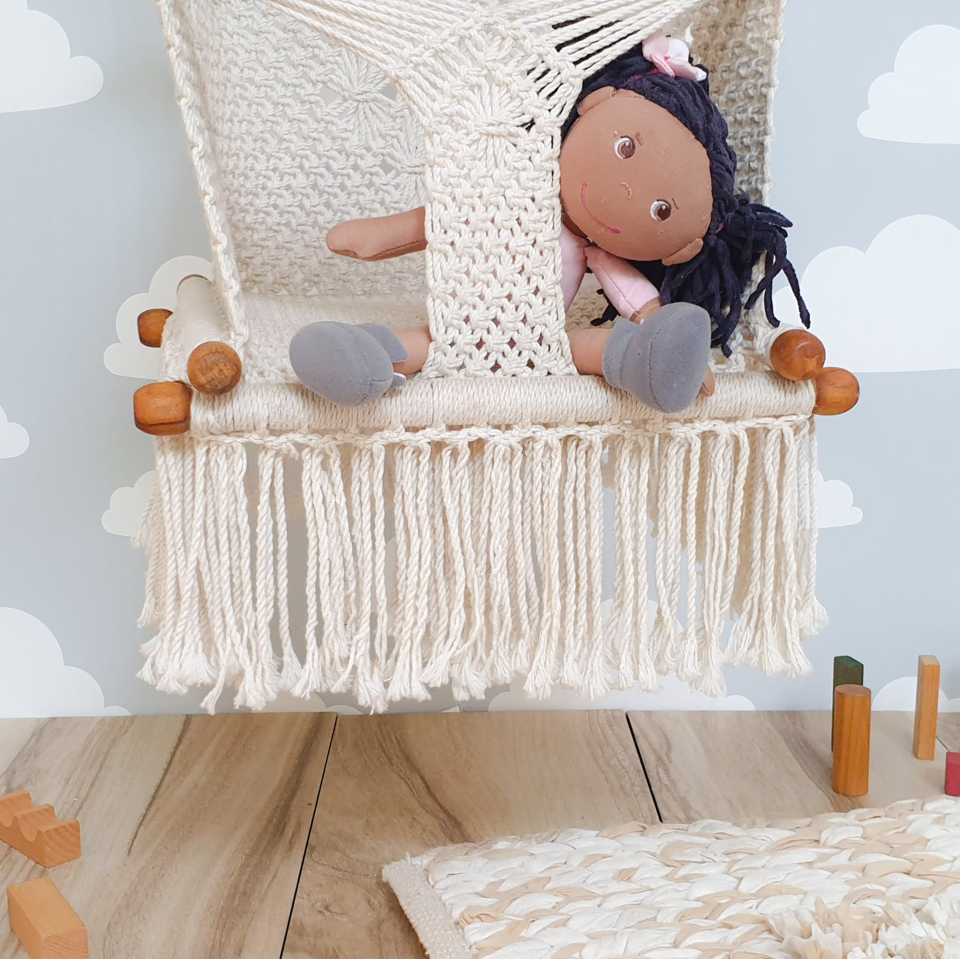 Handcrafted Macrame Baby Swing UpUp Baby
