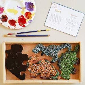 Paint-It-Yourself Dino Dot Art Puzzles